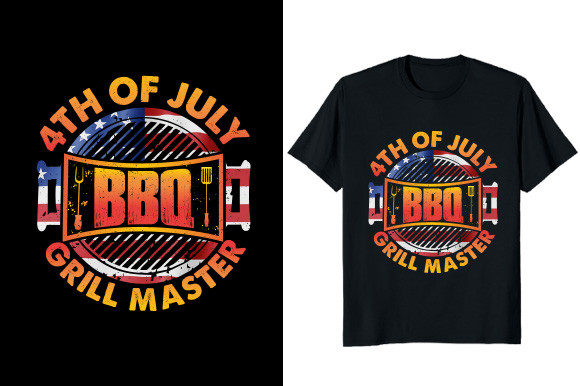 4th of July BBQ Grill Master T-shirt