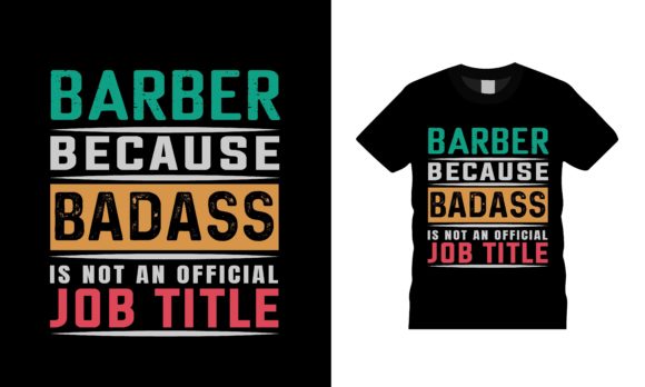 Barber Job Title T-shirt Design