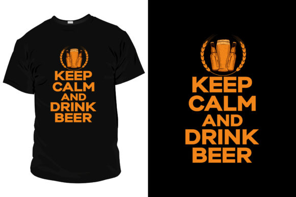Beer T Shirt Template Design for POD