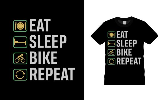 Eat Sleep Bike Repeat T-shirt Design