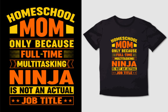 HOMESCHOOL MOM Typography T-shirt Design