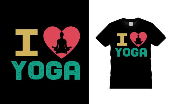 I Love Yoga Tshirt Design