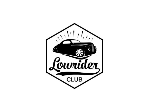 Low Rider Vintage Car Badge