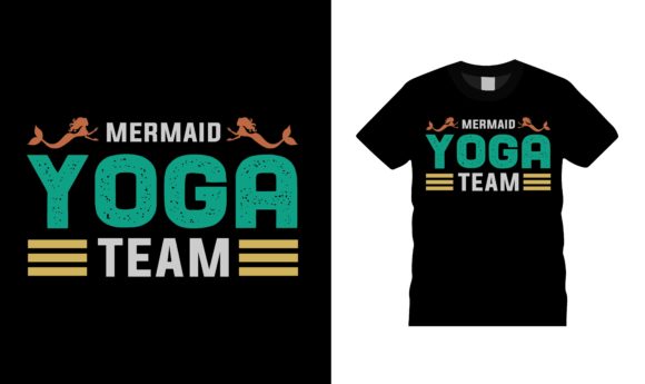 Mermaid Yoga Team T-shirt Design