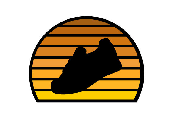 Retro Running Shoe Silhouette