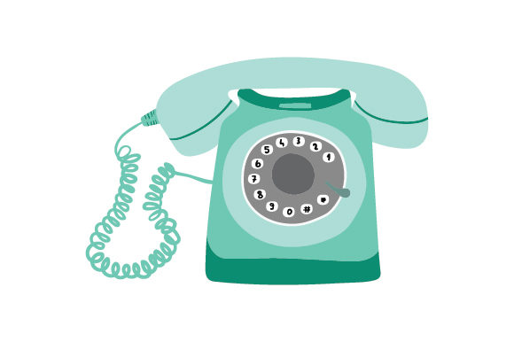 Retro Telephone Embroidery Design