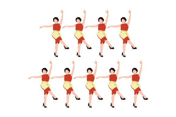 Retro Vintage Nine Ladies Dancing