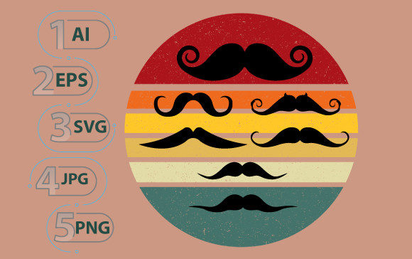 Vintage Retro Moustache